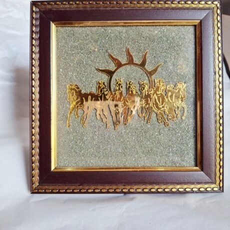 7 Horses of Surya – Pyrite Frame | Attract Wealth, Fame & Success