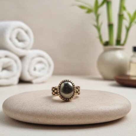 Pyrite Asth Dhatu Ring