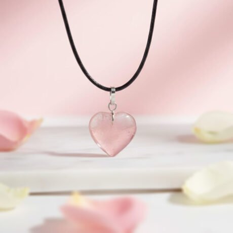 Rose Quartz Heart Shape Pendant